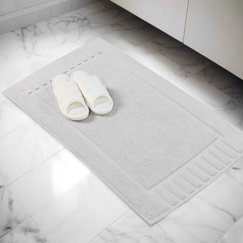 Leo Cotton Modern Absorbent Heavy Washable Bath Mat Set of 2