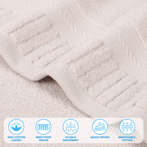 Zero Twist Cotton Towels 8 Piece Venice Collection