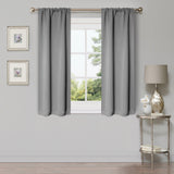 Solid Machine Washable Room Darkening Blackout Curtains, Set of 2