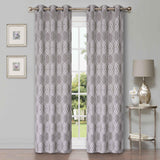 Ribbon Trellis Washable Room Darkening Blackout Curtains, Set of 2