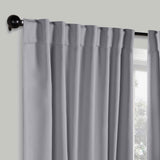Blackout Window Curtains Solid Room Darkening Back Tab Set of 2