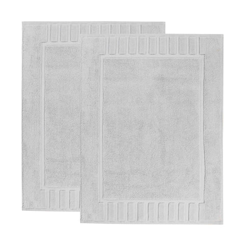 Leo Cotton Modern Absorbent Heavy Washable Bath Mat Set of 2