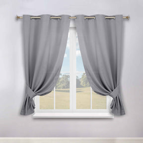 Classic Modern Solid Room Darkening Blackout Curtain Panels, Set of 2