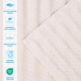 Zuma Zero Twist Cotton Medium Weight Waffle Stripes 8 Piece Towel Set