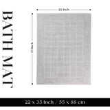 Nora Cotton Thick Solid Checkered Washable Bath Mat Set of 2