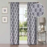 Ribbon Trellis Washable Room Darkening Blackout Curtains, Set of 2