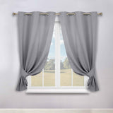 Classic Modern Solid Room Darkening Blackout Curtain Panels, Set of 2