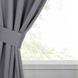 Classic Modern Solid Room Darkening Blackout Curtain Panels, Set of 2