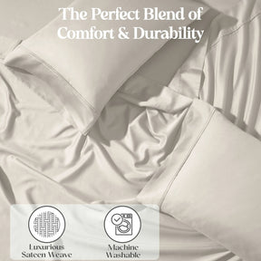 1200 Thread Count Cotton Rich Solid Deep Pocket Bed Sheet Set