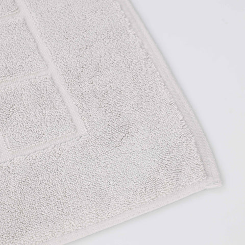Nora Cotton Thick Solid Checkered Washable Bath Mat Set of 2