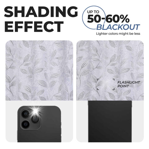Leaves Room Darkening Washable Blackout Curtain Panels, Set of 2