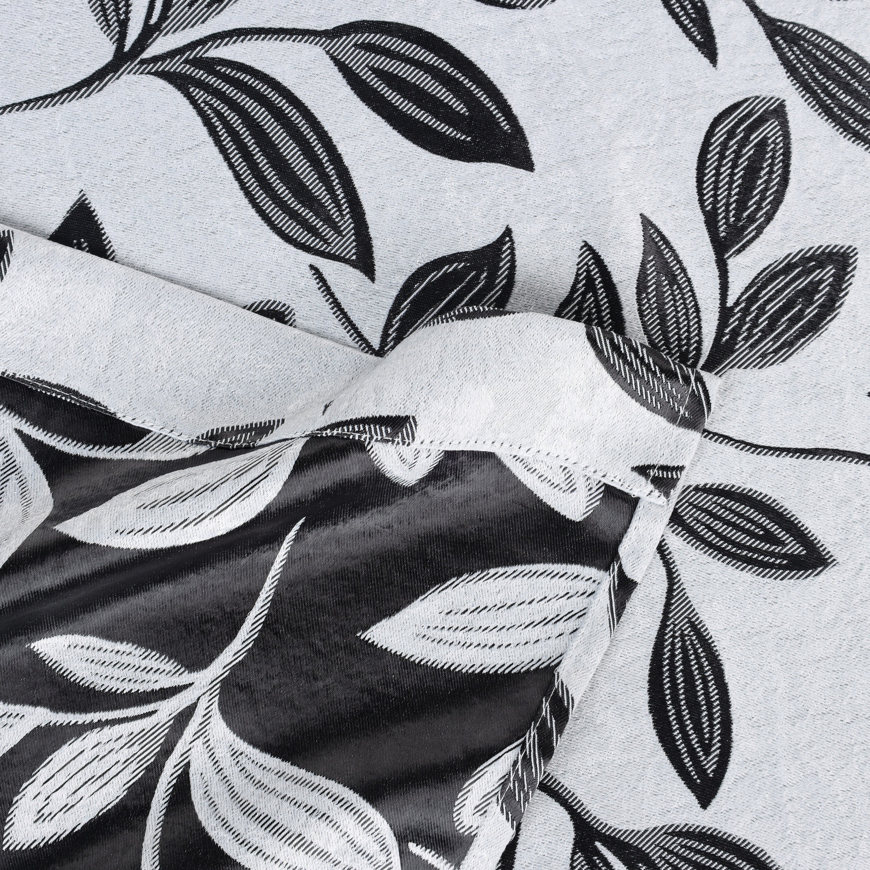 Leaves Room Darkening Washable Blackout Curtain Panels, Set of 2
