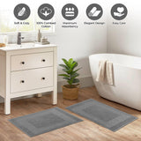 Egyptian Cotton Greek Key Infinity Border Bath Mat Set of 2