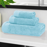 Egyptian Cotton Basketweave Solid Towel Set 3 Piece