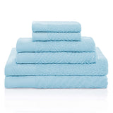 Egyptian Cotton Basketweave Towel Set 6 Piece