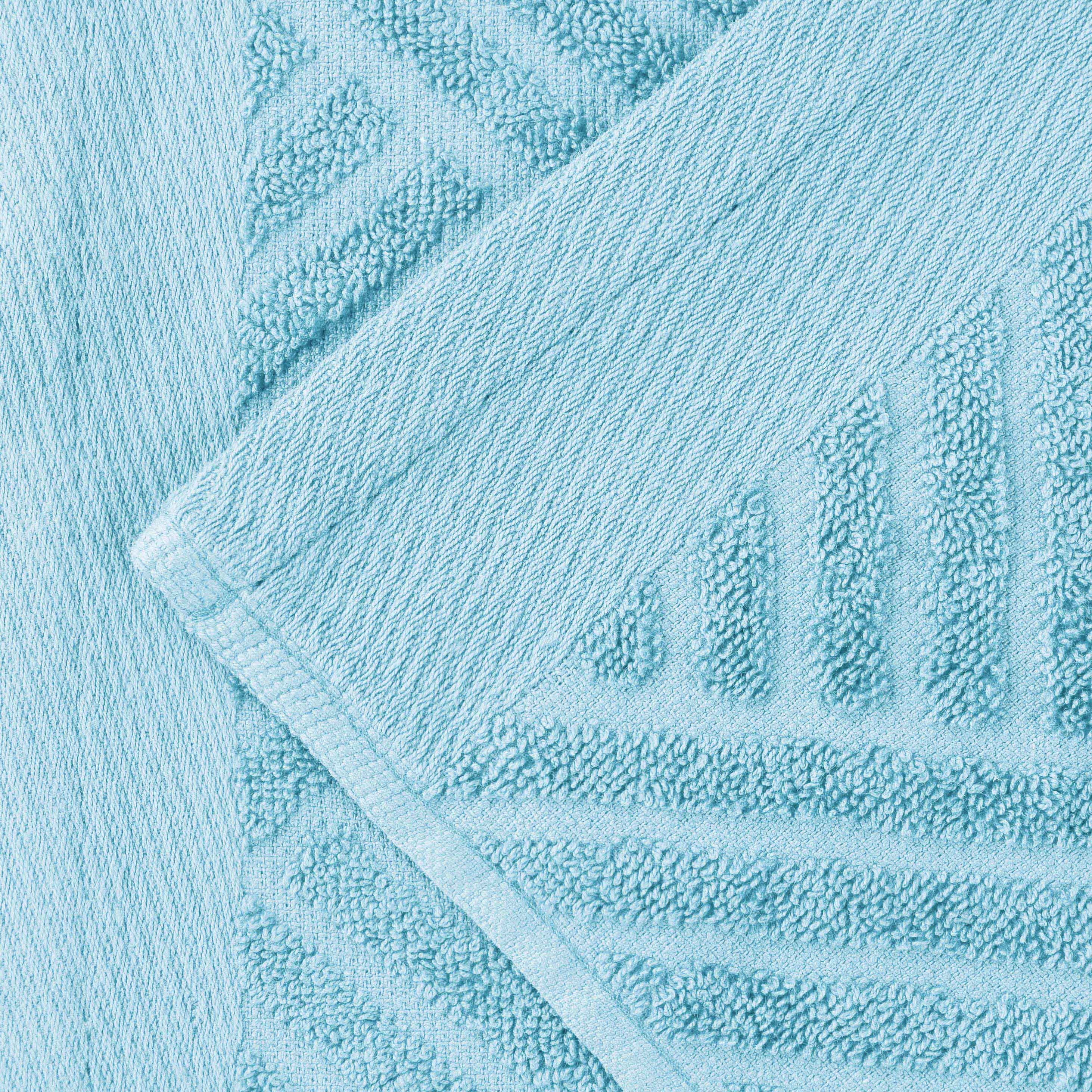 Basketweave Jacquard and Solid 6 Piece Egyptian Cotton Towel Set