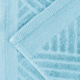 Basketweave Jacquard and Solid 6 Piece Egyptian Cotton Towel Set