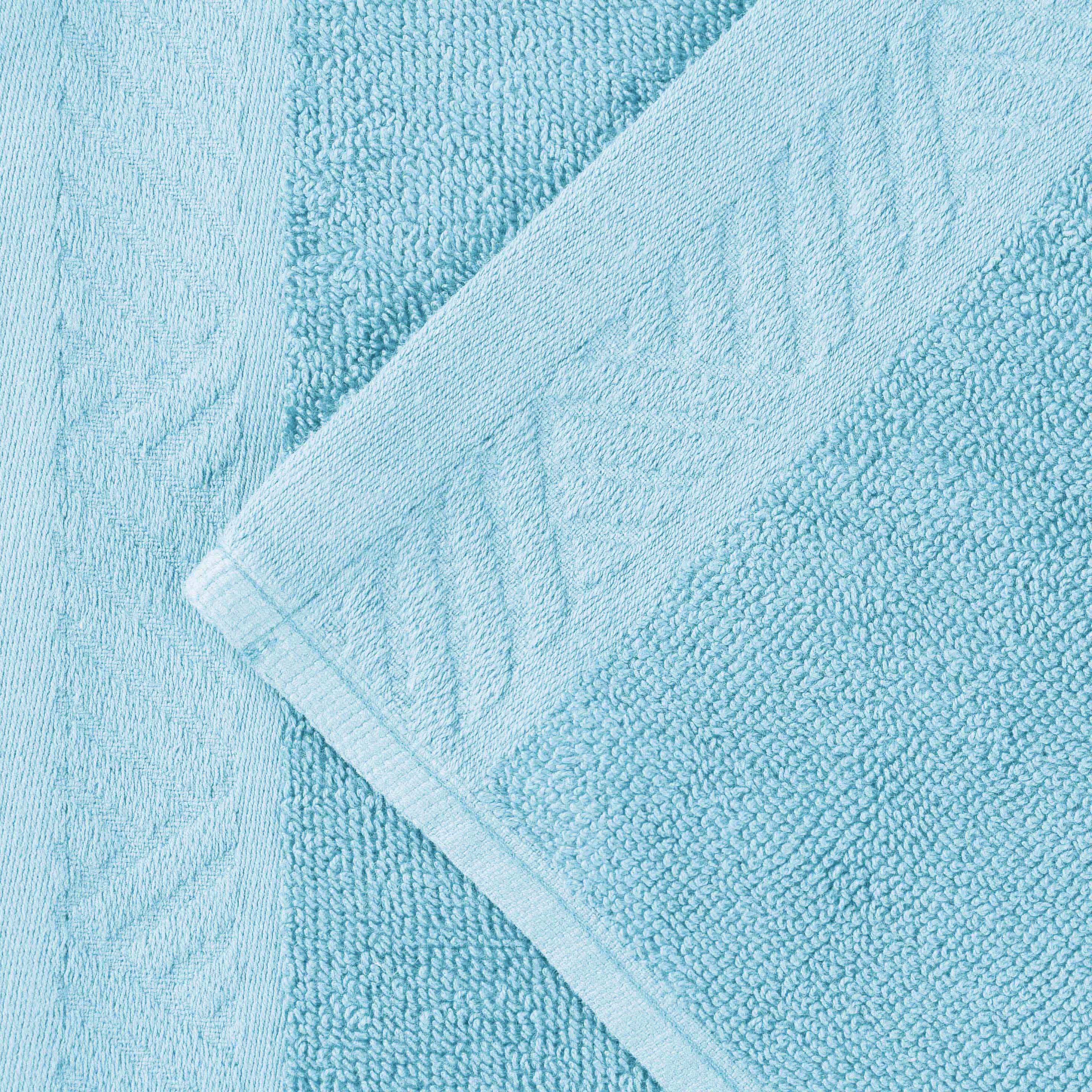 Basketweave Jacquard and Solid 6 Piece Egyptian Cotton Towel Set