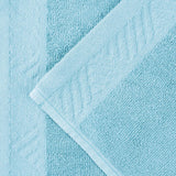 Basketweave Jacquard and Solid 6 Piece Egyptian Cotton Towel Set