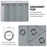 Classic Modern Solid Room Darkening Blackout Curtain Panels, Set of 2