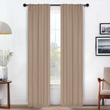 Solid Room Darkening Blackout Curtain Panels, Back Tabs, Set of 2