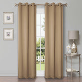 Solid Machine Washable Room Darkening Blackout Curtains, Set of 2