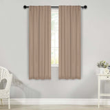 Solid Room Darkening Blackout Curtain Panels, Back Tabs, Set of 2