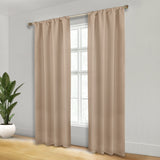 Solid Room Darkening Rod Pocket Blackout Curtain Panels, Set of 2