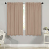 Blackout Window Curtains Solid Room Darkening Back Tab Set of 2