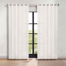 Classic Modern Solid Room Darkening Blackout Curtain Panels, Set of 2