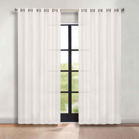Classic Modern Solid Room Darkening Blackout Curtain Panels, Set of 2