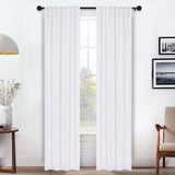 Solid Room Darkening Blackout Curtain Panels, Back Tabs, Set of 2