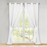 Classic Modern Solid Room Darkening Blackout Curtain Panels, Set of 2