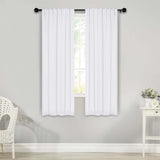 Solid Room Darkening Blackout Curtain Panels, Back Tabs, Set of 2