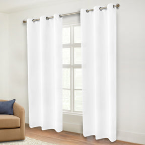 Classic Modern Solid Room Darkening Blackout Curtain Panels, Set of 2