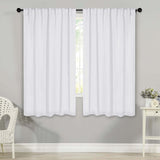 Blackout Window Curtains Solid Room Darkening Back Tab Set of 2