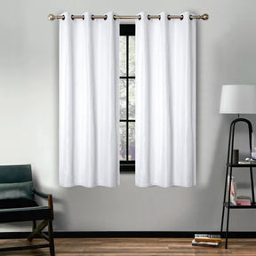 Linen Washable Room Darkening Blackout Curtains, Set of 2