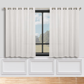 Classic Modern Solid Room Darkening Blackout Curtain Panels, Set of 2