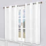Classic Modern Solid Room Darkening Blackout Curtain Panels, Set of 2