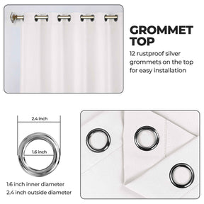 Classic Modern Solid Room Darkening Blackout Curtain Panels, Set of 2