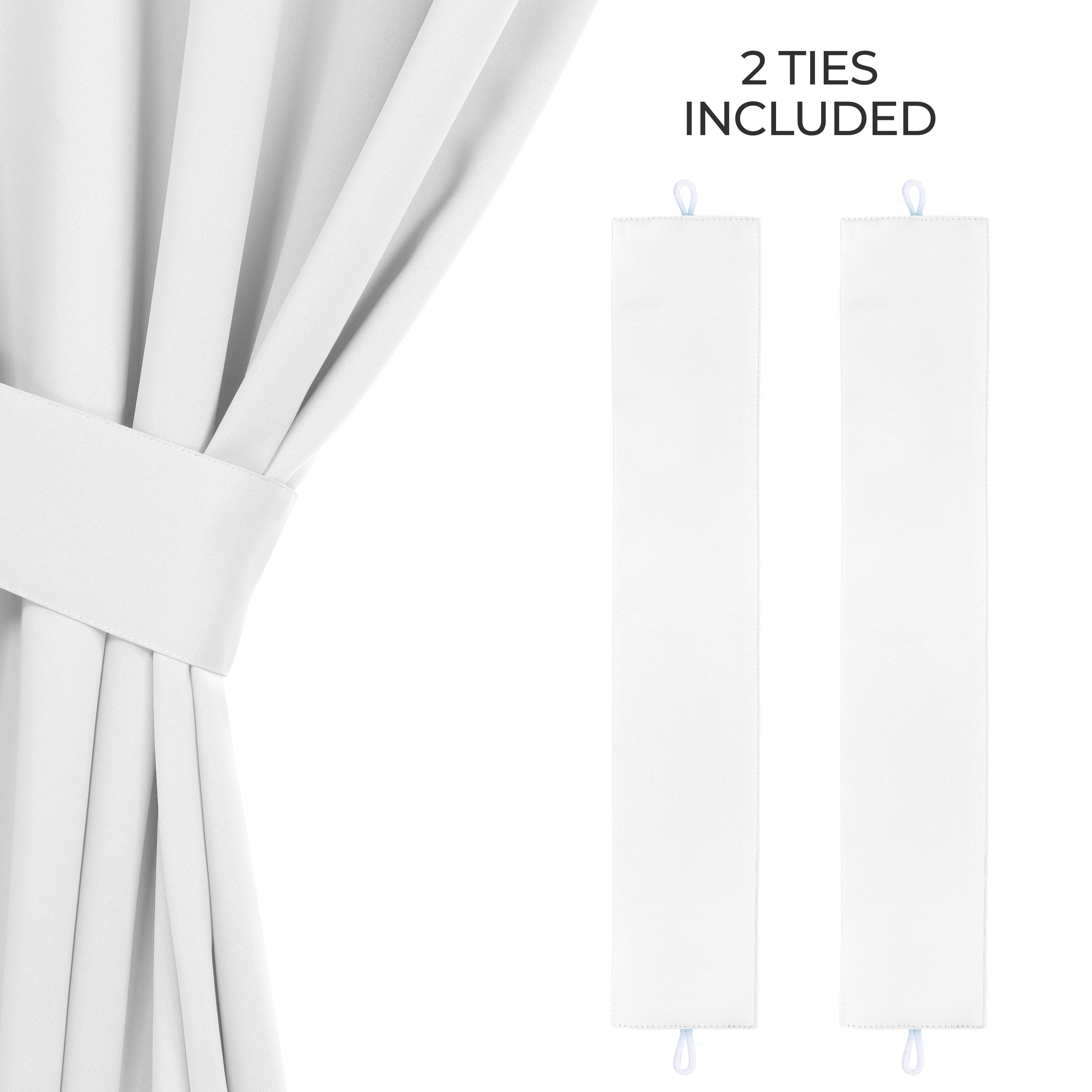 Classic Modern Solid Room Darkening Blackout Curtain Panels, Set of 2