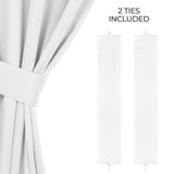 Classic Modern Solid Room Darkening Blackout Curtain Panels, Set of 2