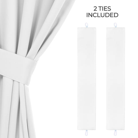 Classic Modern Solid Room Darkening Blackout Curtain Panels, Set of 2