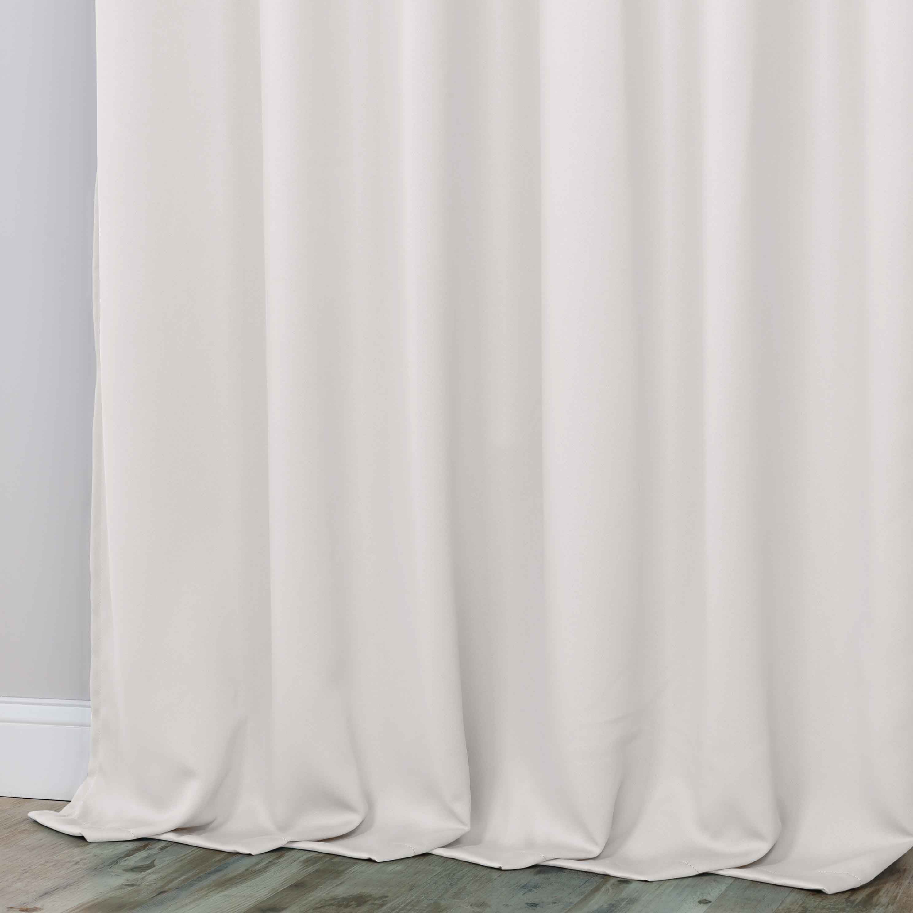 Classic Modern Solid Room Darkening Blackout Curtain Panels, Set of 2