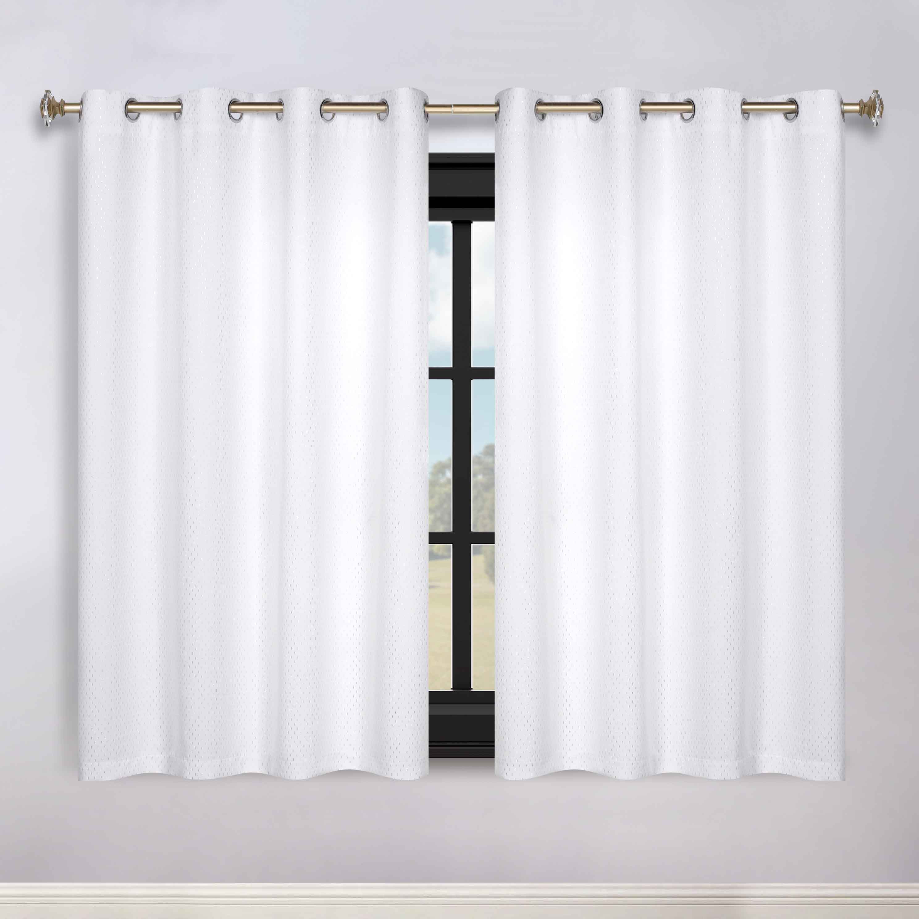 Modern Shimmer Washable Room Darkening Blackout Curtains, Set of 2