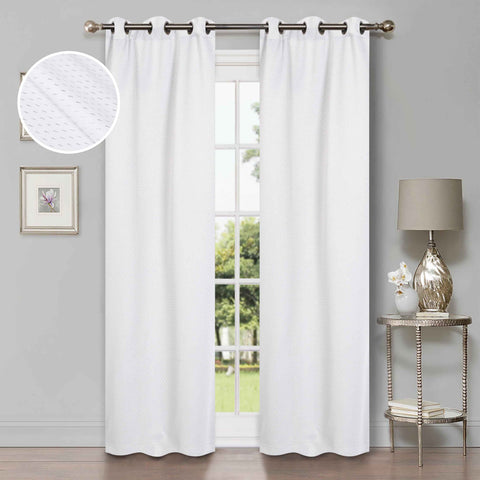 Modern Shimmer Washable Room Darkening Blackout Curtains, Set of 2
