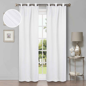 Modern Shimmer Washable Room Darkening Blackout Curtains, Set of 2