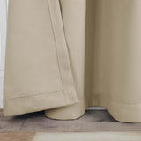 Solid Machine Washable Room Darkening Blackout Curtains, Set of 2
