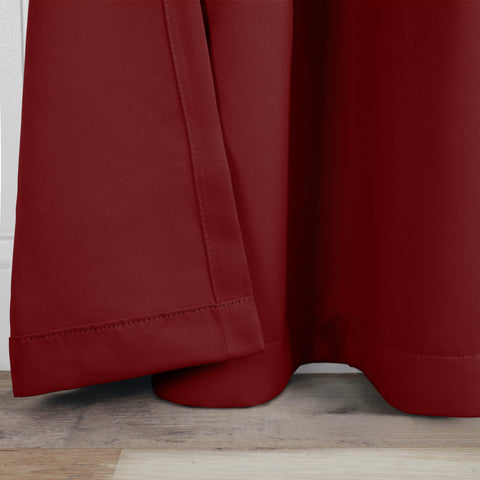 Modern Blackout Window Curtains Solid Room Darkening Set of 2