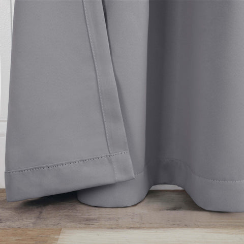 Modern Blackout Window Curtains Solid Room Darkening Set of 2